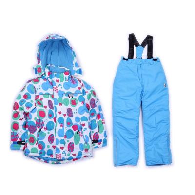 China Polyester 100% Ski Suit For Kids Girls And Boys Outdoor Winter Hardshell Windproof Extra Warm Waterproof Jacket for sale