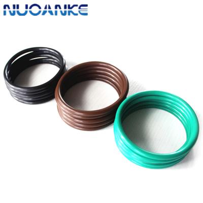 China Chemical Resistance Brown Green FPM Black Rubber Ring FKM O Ring Seals Rubber O Rings With High Quality for sale