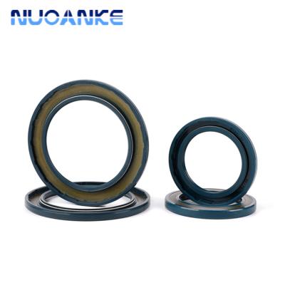 China High Pressure Metal Case+Rubber Lip+Spring SOG TCV NAT Oilseal Double Lips With Single Spring Hydraulic Oil Pump NBR FKM Seal for sale