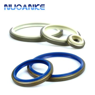 China Oil & Dust Resistance Metal Dust Wiper Seal Excavator Dust Seal For Bucket High Temperature Hydraulic Seal Ring DKB DKBI PU/NBR for sale