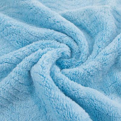 China Water Absorbent Roll Grade Soft QUICK DRY Microfiber Jacquard Fleece Weft Fabric For Household Textile Hair Dryer for sale