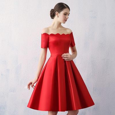 China Viable A Line Exotic Short Red Strapless Prom Special Occasions Open Leg Dresses for sale