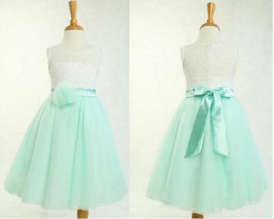 China Breathable Fashion 1 2 3 4 Baby Girls Wedding Birthday Party Korean Blue Prom Dresses 5 Year With Flower for sale