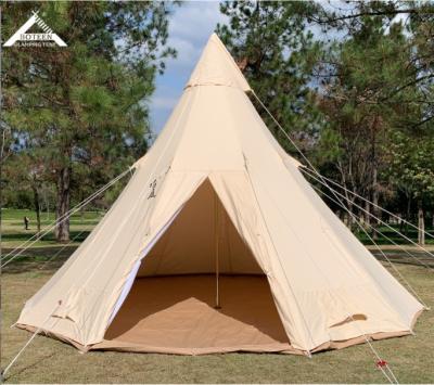 China Custom Indian Cotton Tent Outdoor Camping Parent-child Family Arrow Yurt Diagonal Tying Type Pyramid Tying Type for sale