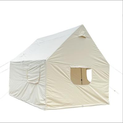 China Diagonal tying type cotton canvas tent frame inner structure with skylight starry sky outdoor camping custom tent for sale