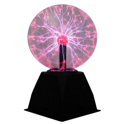 China ABS USB or Batteries Powered Magic Novelty Toy Black Plasma Ball Base Touch and Sound Light Activation for sale