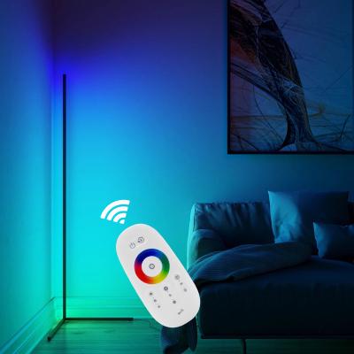 China Waterproof Structure Drop Shipping Nordic Modern Color Changing Corner Decorative Tripod Remote Control CCT Led RGB Floor Position Lamp For Living Room for sale