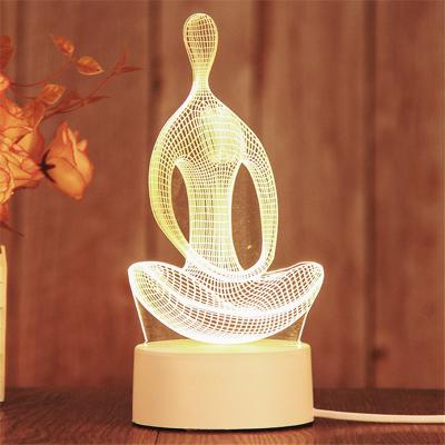 China Modern Custom Photo 3D Illusion LED Lamp, Creative Acrylic Anime 3D Night Lights for sale