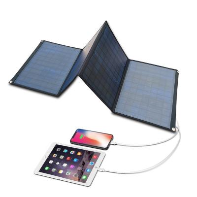 China 2022 New Arrival 100W Bag Solar Cells Portable Solar Panel Waterproof ABS+PC Material Mono Folding Solar With USB Output For Outdoor 12V Battery Charging for sale