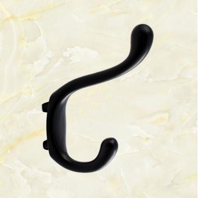 China Harness Accessories Coat Hat Wardrobe Double Hooks Die Casting Zinc Alloy Heavy Duty Double Hooks For Wall for sale