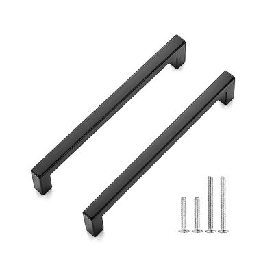 China Modern Customizable Modern Hot Selling Furniture Black T Bar Aluminum Handles For Cabinet Drawer Kitchen for sale