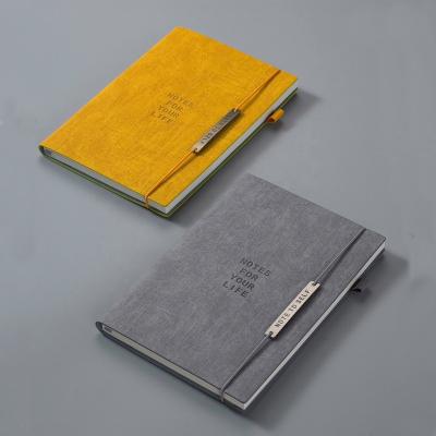 China Hardcover New Arrival PU Thermo Leather Elastic Band Leather Notebook With Logo for sale