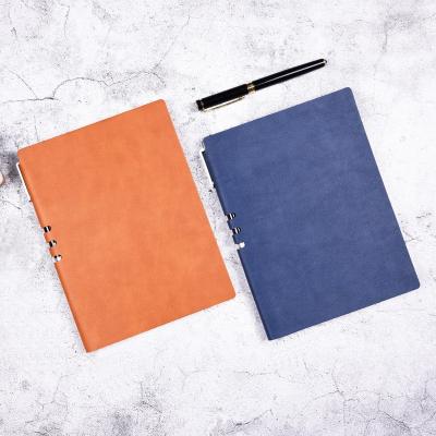 China High Quality Promotional Colorful Soft Cover Diary Notebook Writing Paper Glued Stationery for sale