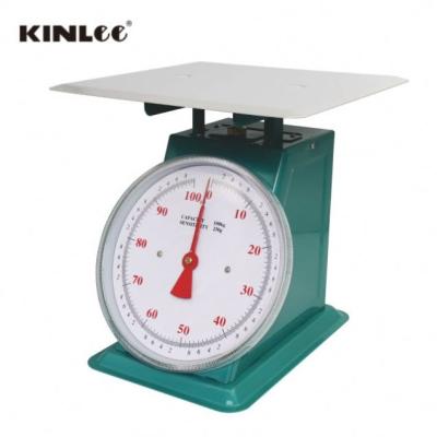 China Weigh MAX.50KG for food MADE for USA/EUROPE SCALE_ SP-50KG flat scale and commercial scale with stainless steel platform and large dial per kilogram lb ounce gram for sale