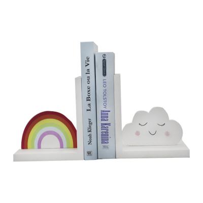 China Hot Selling Durable Rainbow Wooden Bookends For Children Decorative Bookends for sale