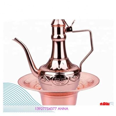 China Traditional Hot Selling Arab Hand Wash Pot Set 33cm Stainless Steel Wash Basin With 2.5L Water Kettle for sale