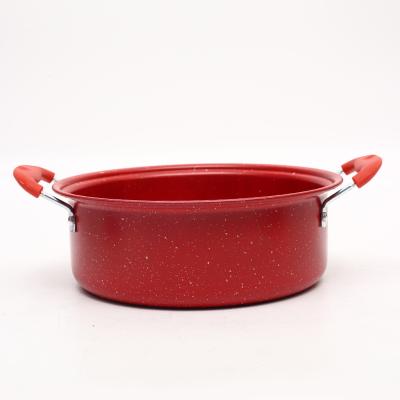 China Free Shipping Sustainable 1set Red Color Drop Shipping Popular 13Pcs Pans Sets Cooking Nonstick Kitchenware Non Stick Cookware Set for sale