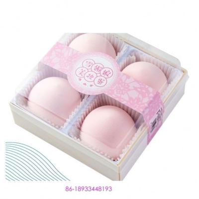 China 4PCS Beauty Sponge Pet Peach Peach Soft Box Washable Popular Beauty Base Blender Microfiber Makeup Facial Sponge for sale