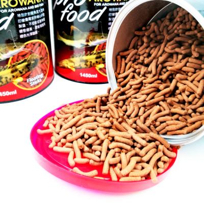 China Red Color 15mm Viable Silver Fish Food Pellets Floating Arowana Stick On Water Canister Feeder Aquarium for sale