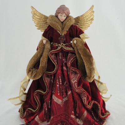 China Holiday New Christma Christmas Festival Doll Collection Angel Decorations Tree Top China Christmas Angel 16inch Christmas Figurines for sale