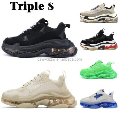 China Fashion trend Paris sneakers for balanciaga luxury triple s shoes balanciaga sneakers black mens white womens mens clear unique platform for sale