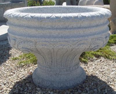 China Granite Garden Stone Vase Decoration Granite Marble Home Vase, Garden Stone Vase for sale