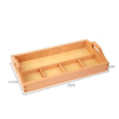 China Montessori Safe Beech Wood Tray for Kids with Sorting Compartments Tray for sale