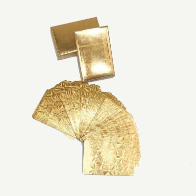 China Washable Deluxe Party Paper Entertainment Gold Foil Poker Cards For Table Game for sale