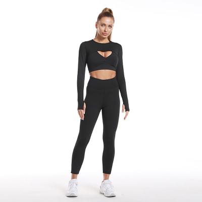 China Hot Selling Sexy Cross Women's High Grade Plain Color Breathable Backless Yoga Sportswear for sale