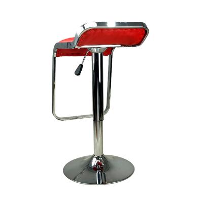 China Large Surface Stool PU Pedals Cushion Bar Chair Leather Frame Stainless Steel High Stylish Stool Chair for sale