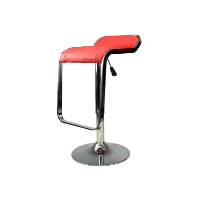 China Large Stool Surface Stainless Steel Pedals Stainless Steel Pedals Sneak Leatherette Bar Chair Red Color Bar Stool for sale