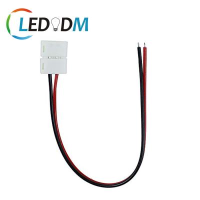 China FPC Wire Solderless Snap 2Pin LED Strip Connector For 10mm Wide Single Color for sale