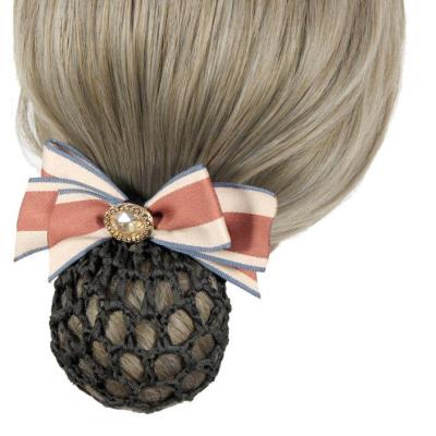 China High Quality Fashion Pretty Hair Lady Claw Clips For Women Ribbon Hangs Women Hair Clips Bun Barrettes Net Canvas Cover Clip for sale