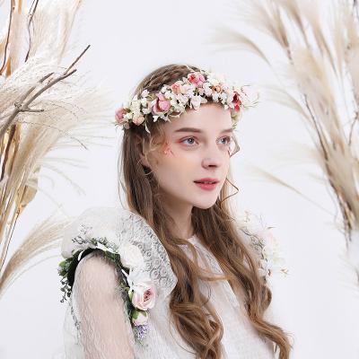 China New Listing High End Sweet Rose Soft Daisy Wreat All-Match Headbands for sale