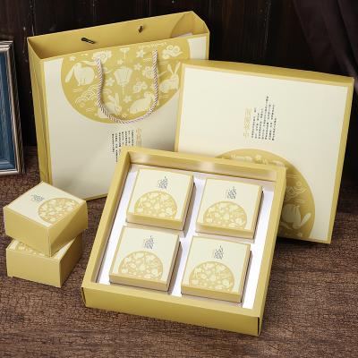 China Recycled Materials Wholesale Custom Luxury Paper Moon Cake Packaging Box Cake Packaging Card Paper Gift Box for sale