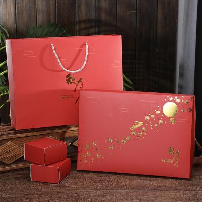 China Recycled Materials Cake Cookie Gift Box Luxury Exquisite Mid-Autumn Festival Moon Cake Paper Packing Boxes For Sale for sale