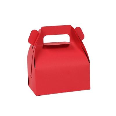 China Recycled Materials Wholesale Custom Box For Cake Wrapping Paper Cake Pastry Packaging Box With Handle for sale