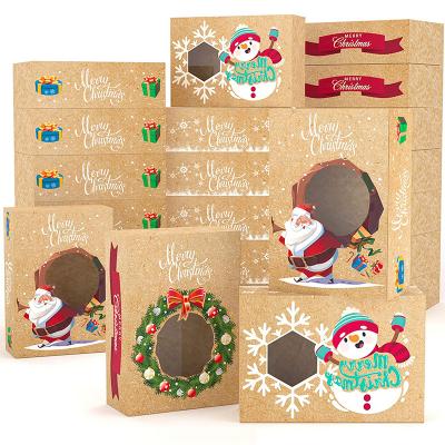 China Recycled Materials Wholesale Custom Large Size Christmas Cookie Boxes Luxurious And Exquisite Gift Packing Case For Goodies for sale