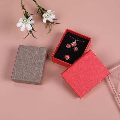 China Materials Factory Recycled Custom Solid Color Jewelry Box Necklace Ring Packaging Box High End Box for sale