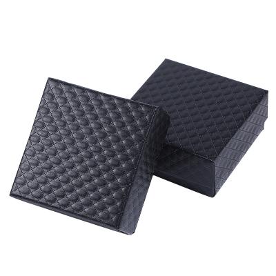 China Luxury Recycled Necklace Ring Gift Packaging Box High End Black Jewelry Box Custom Materials Factory for sale