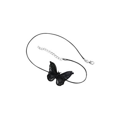 China Hot Sexy Transparent Clavicle Chain Girl Butterfly Collar Necklace Sexy Stereoscopic Accessories for sale