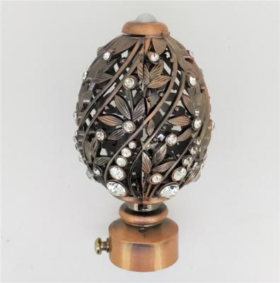 China New Patterns Metal Curtain Rods Leaf Finial for sale