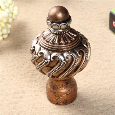 China Plastic plastic curtain rod finial 28mm plastic finials in factory outlet for sale