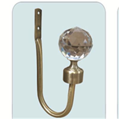 China Curtain Tiebacks Zinc Alloy Metal Crystal Head Type Curtain Accessories for sale