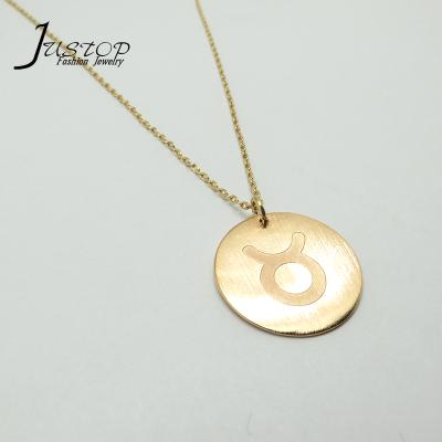 China Custom Fashion Taurus Jewelry Price Zodiac Necklace simple and fashion accessories for sale