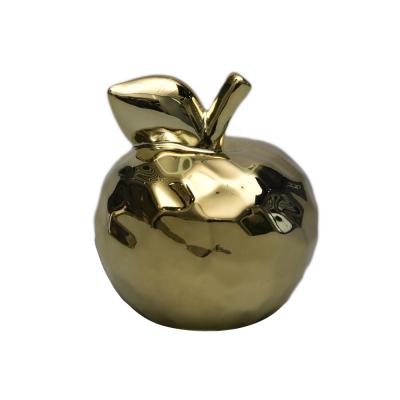 China China New Design Luxury Gold Apple Ceramic Craft For Home Decoration for sale