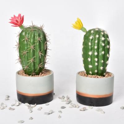 China Wholesale High Simulation Outdoor Decoration Potted Artificial Succulent Plants With Flowers for sale