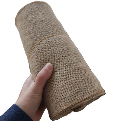 China 100% Hessian Burlap Table Runner Viable Jute Roll Fabric With Finished Edge Accept Customized for sale