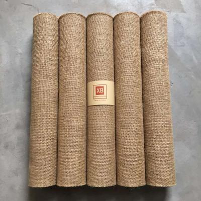 China 100% Natural Viable Burlap Fabric Hessian Jute Roll with Finished Edge for sale