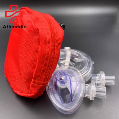 China First Aid Training 2021 Promotion Resuscitator Training First Aid CPR Mask Kit CPR Mask In Nylon Bag Infant CPR Mask Kit for sale